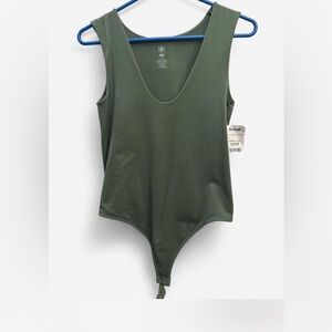 Aura Deep Green L Sleeveless Bodysuit